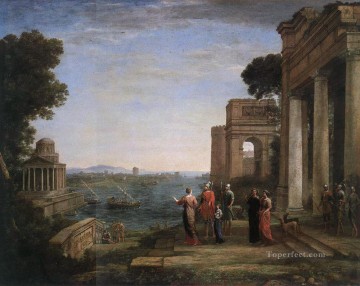 Aeneas Farewell to Dido in Carthago landscape Claude Lorrain Beach Oil Paintings